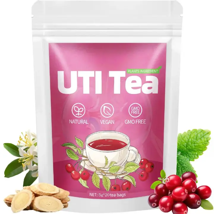 NATURAL UTI TEA – CRANBERRY & HERBAL URINARY TRACT HEALTH & KIDNEY CLEANSE (20 TEA BAGS) FOR MEN & WOMEN
