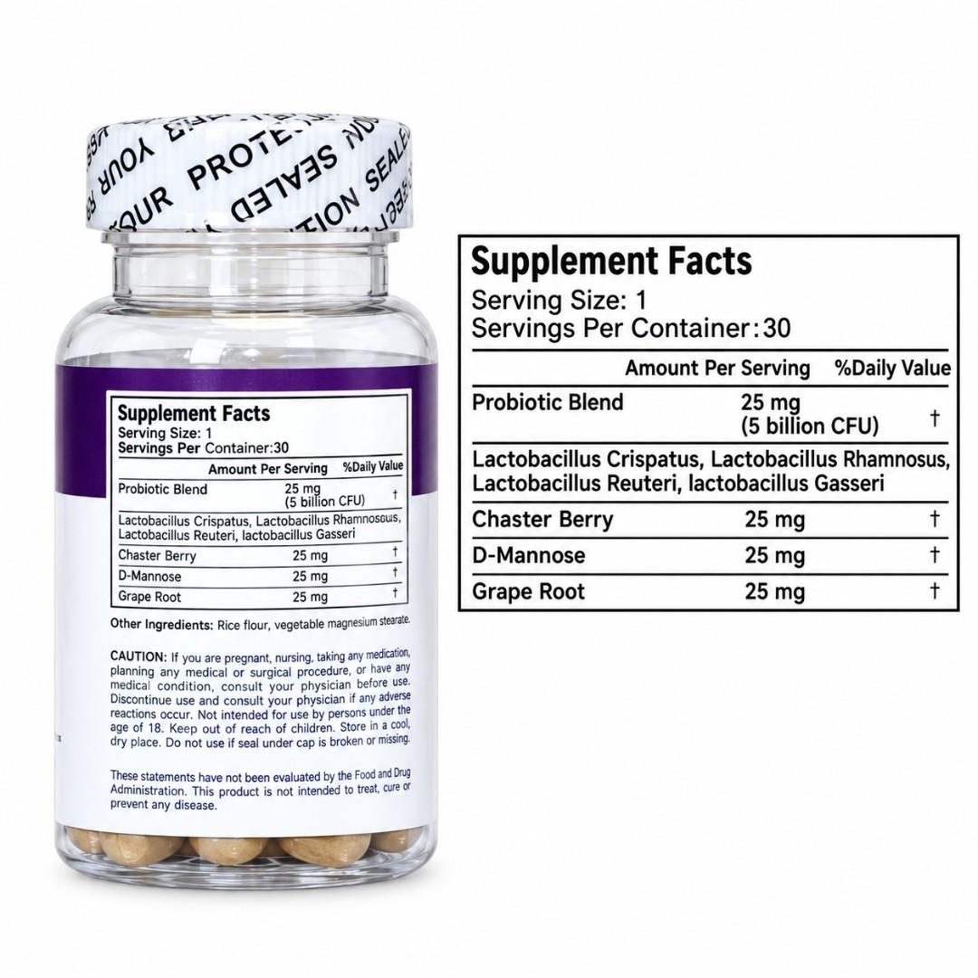 HEALTHY CARE WOMEN'S PROBIOTICS PROMOTES HORMONAL BALANCE, SUPPORTS HEALTHY PH LEVELS, REDUCES VAGINAL ODOR, PMS RELIEF, BOOST GUT HEALTH AND AIDS IN UTI PREVENTION (30 CAPSULES)
