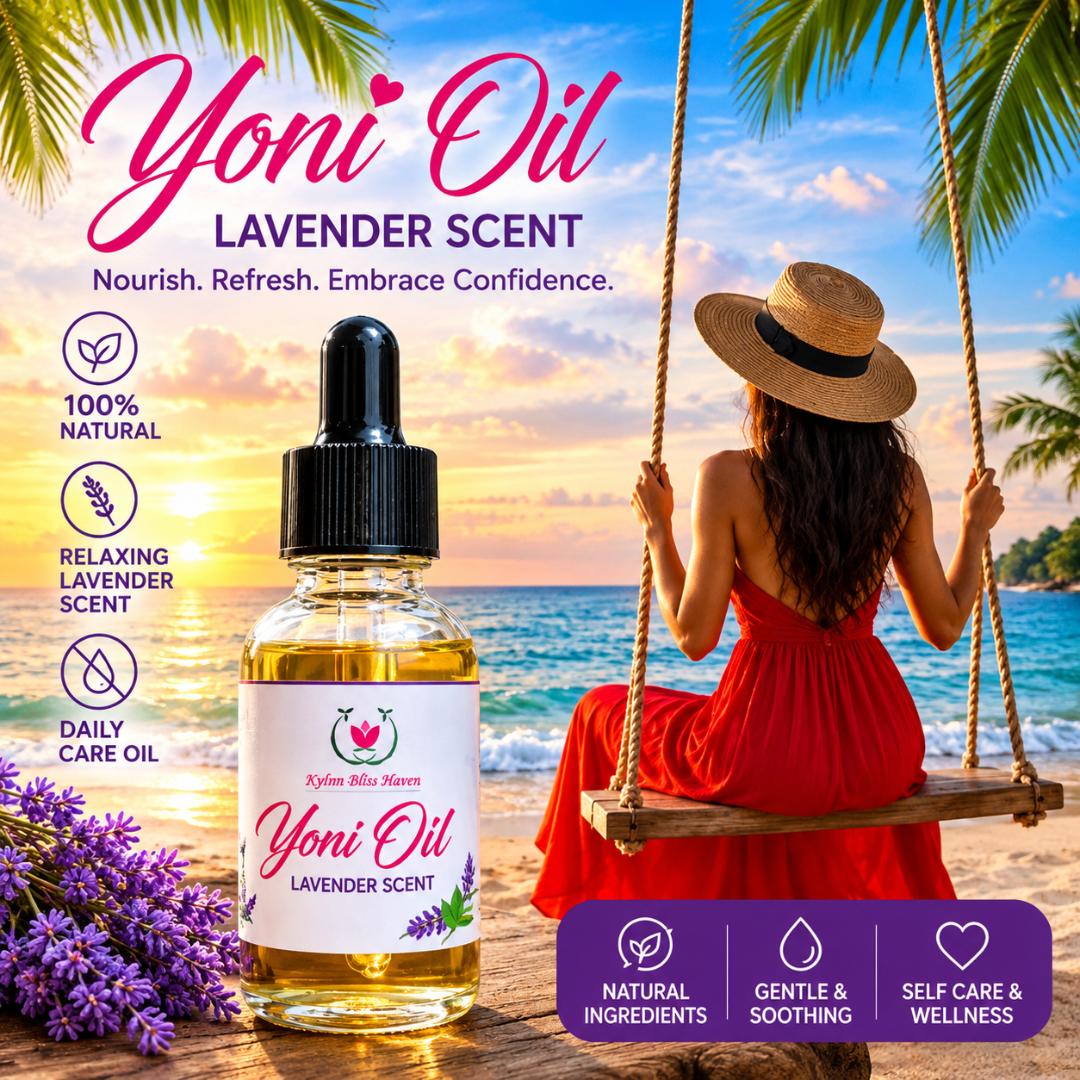 100% ORGANIC YONI/VAGINAL OIL – RELIEVES DRYNESS, SOOTHES POST-SHAVING SENSITIVITY, SUPPORTS POSTPARTUM RECOVERY & INTIMATE WELLNESS – 30ML (LAVENDER OR ROSE)