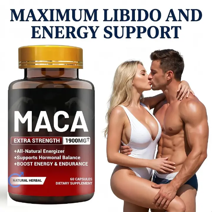 MACA ROOT LIBIDO BOOST EXTRA STRENGTH 1900MG (60 CAPSULES) - MEN'S VITALITY, ENERGY, ENDURANCE, HORMONAL BALANCE, SEX DRIVE & STAMINA BOOSTER FOR MEN & WOMEN