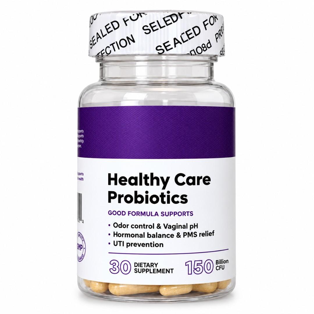 HEALTHY CARE WOMEN'S PROBIOTICS PROMOTES HORMONAL BALANCE, SUPPORTS HEALTHY PH LEVELS, REDUCES VAGINAL ODOR, PMS RELIEF, BOOST GUT HEALTH AND AIDS IN UTI PREVENTION (30 CAPSULES)