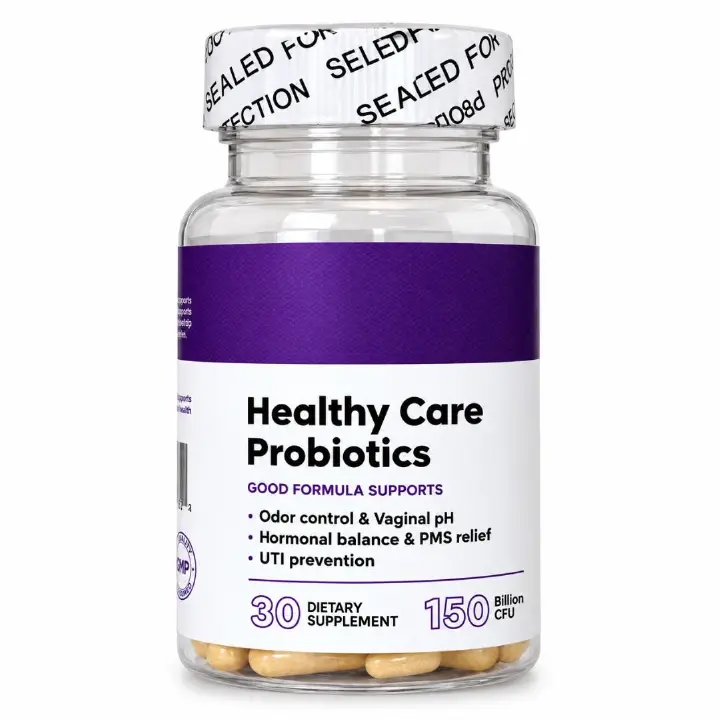 HEALTHY CARE WOMEN'S PROBIOTICS PROMOTES HORMONAL BALANCE, SUPPORTS HEALTHY PH LEVELS, REDUCES VAGINAL ODOR, PMS RELIEF, BOOST GUT HEALTH AND AIDS IN UTI PREVENTION (30 CAPSULES)