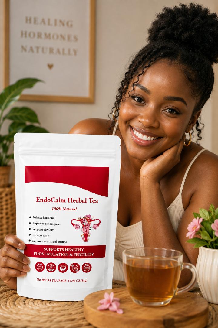 WOMEN'S ENDOCALM WOMB HERBAL TEA – PERIOD CRAMP RELIEF, PCOS, OVULATION & HORMONE BALANCE (28 TEA BAGS)