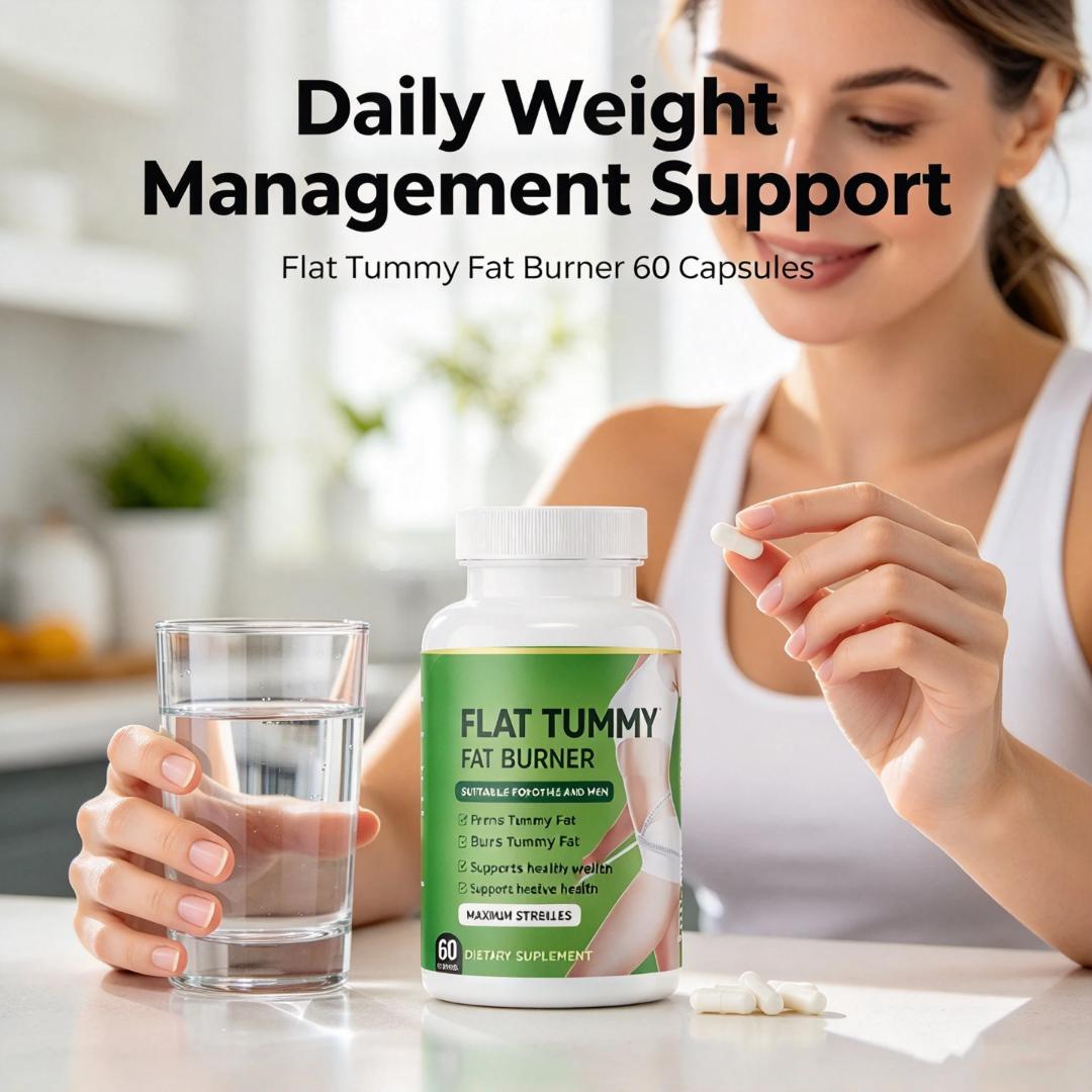 Flat Tummy Capsule Strong Slim Diet Fat Burner Detox Fast and Effective Beauty Product for Weight Loss 60 capsules for Men and Women