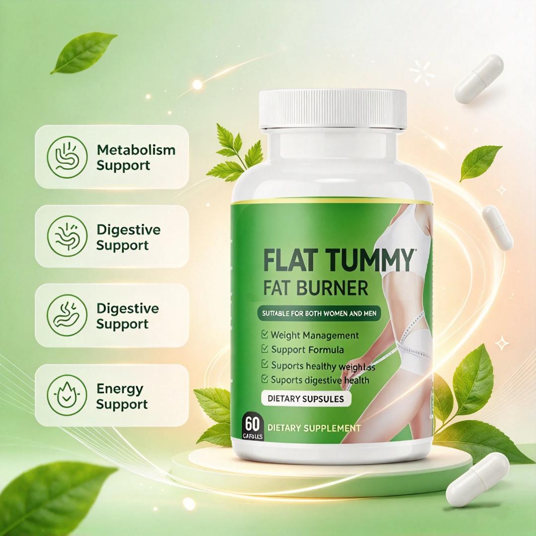 Flat Tummy Capsule Strong Slim Diet Fat Burner Detox Fast and Effective Beauty Product for Weight Loss 60 capsules for Men and Women