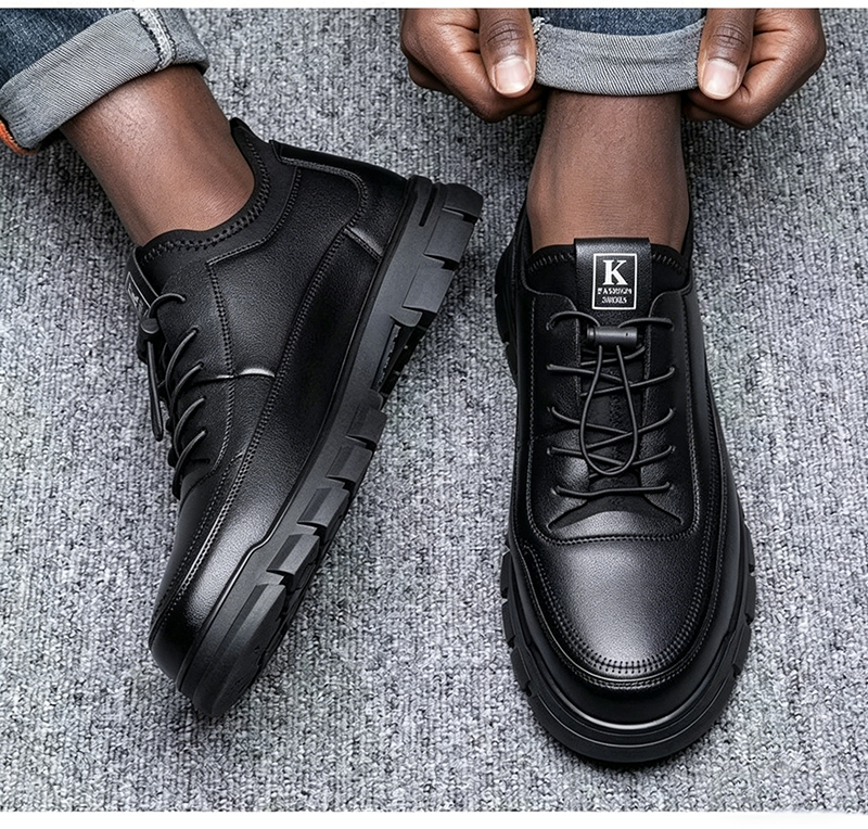 Brave Shop New Arrival Business Oxfords Fashion Wedding Shoes Men's Shoes Classic Derby lace up official shoes Blcak