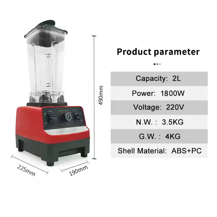 RASHNIK  RN-1026 800W 2L Professional Blender & Mixer with 2 Jars  Multi-Function Blender  High-Power Countertop Blender for Smoothies, Shakes & Juices