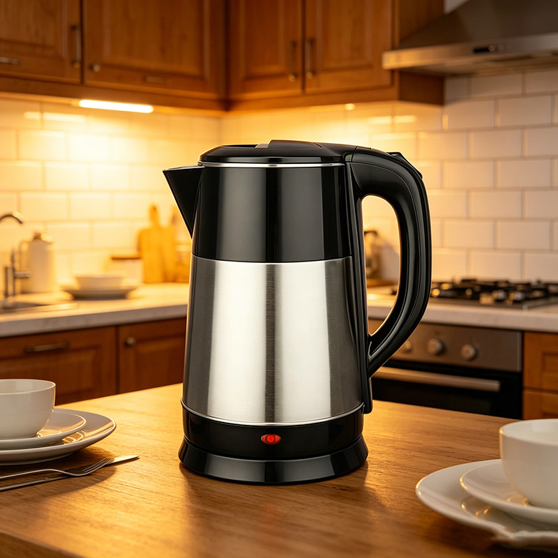 RASHNIK  RN-1159  2.3L   1500W  Stainless Steel Electric Kettle with Auto Shut-Off