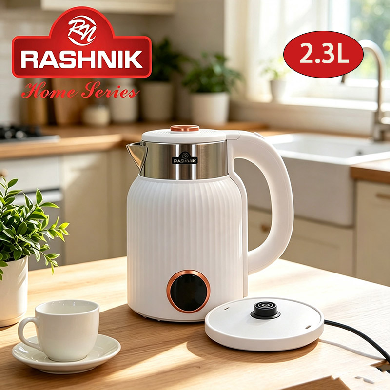 RASHNIK  RN-1158 2.3L   1500W  Kettle Outer Layer High Grade Plasctic Inside Steel