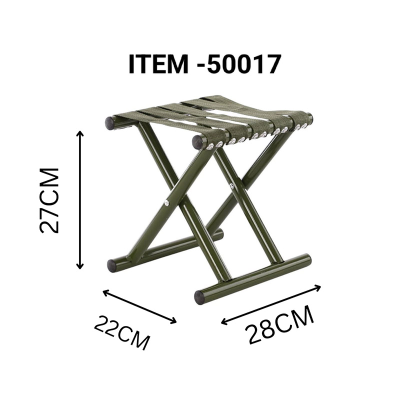 Portable Metal Folding Stool, Lightweight Collapsible Camping Mazar Chair, Compact Fold‑up Seat for Outdoor Camping Fishing Travel Hiking Queue