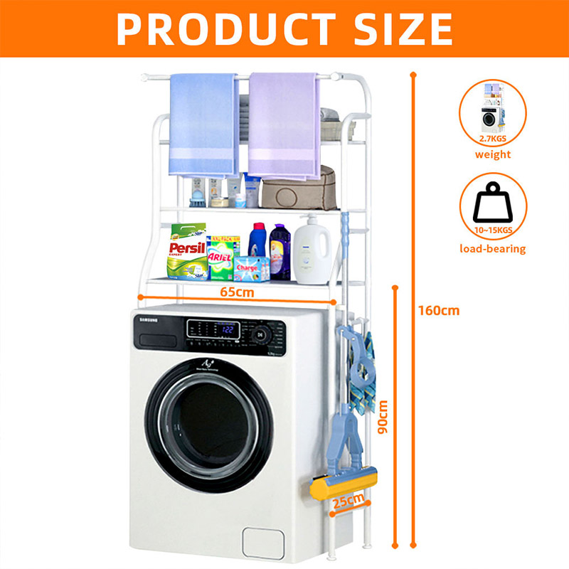 3-Layer Washing Machine Rack Storage Rack Washbasin Rack multi-functional floor space-saving multi-layer storage rack  （RN-7652）