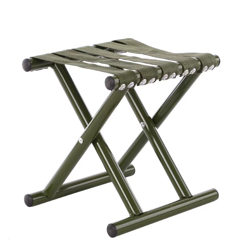 Portable Metal Folding Stool, Lightweight Collapsible Camping Mazar Chair, Compact Fold‑up Seat for Outdoor Camping Fishing Travel Hiking Queue