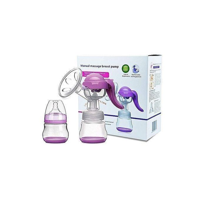 Manual Breast Pump+Free Baby Bottle Cap, Maternal Suckling Nursing Milk Pumping