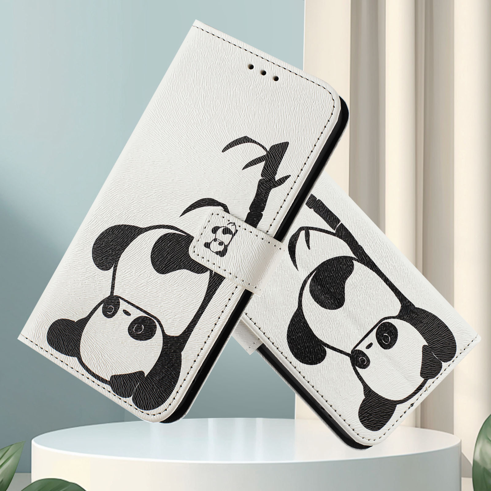 Flip Wallet Phone Case for Tecno Pova 7 Pro  7 Ultra 5G  7 Curve 5G 2025 PU Leather Protective Cover with Card Slots, Kickstand, Magnetic Closure, Cute Panda Pattern Shockproof Folio Case