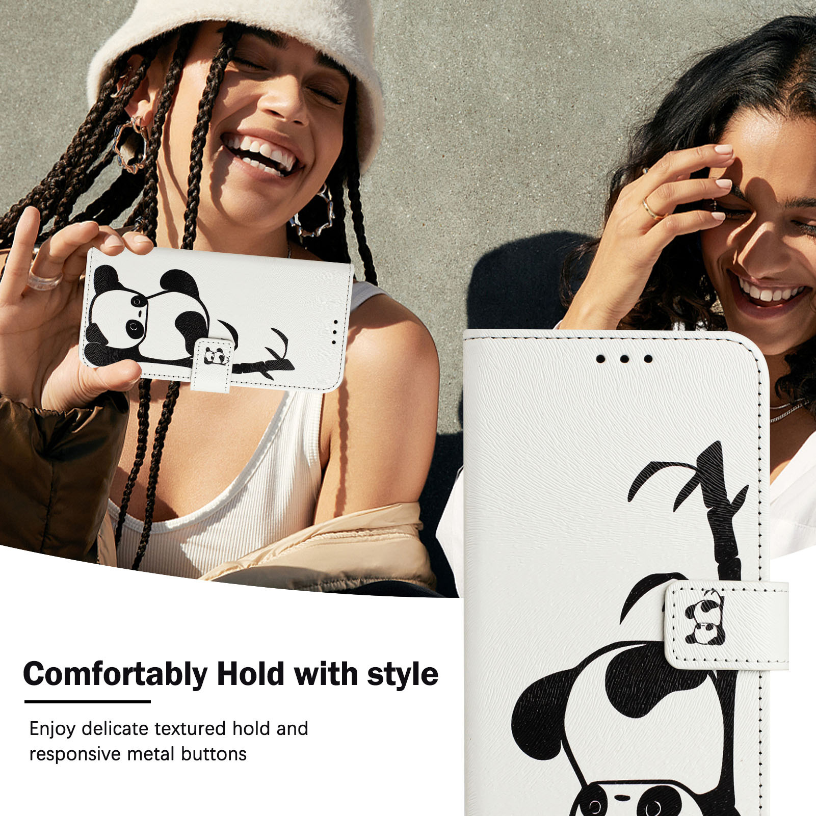 Flip Wallet Phone Case for Tecno Pova 7 Pro  7 Ultra 5G  7 Curve 5G 2025 PU Leather Protective Cover with Card Slots, Kickstand, Magnetic Closure, Cute Panda Pattern Shockproof Folio Case