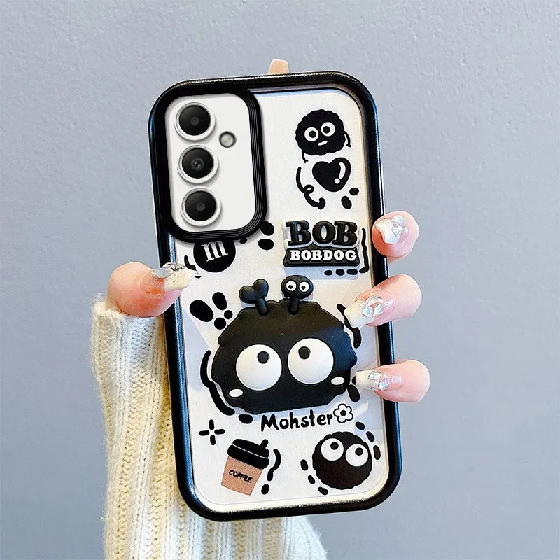 Cute 3D Cartoon Phone Case for Samsung Galaxy A37 A56 A36 A55 A54 A53 A52 A51 A50 A50S  A35 A25 A24 A23 A20 A16 A15 A12 A13 A14 with Lanyard, Soft TPU Shockproof Protective Cover with Wrist Strap