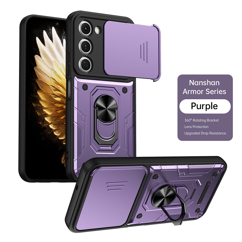 Luxury Slide Camera Lens Case Protective Cover for Tecno Spark 40 Pro+/Plus 4G Magnetic Kickstand Phone Case