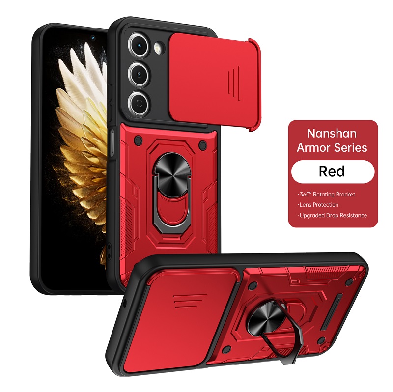 Luxury Slide Camera Lens Case Protective Cover for Tecno Spark 40 Pro+/Plus 4G Magnetic Kickstand Phone Case