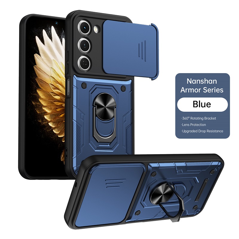 Luxury Slide Camera Lens Case Protective Cover for Tecno Spark 40 Pro+/Plus 4G Magnetic Kickstand Phone Case