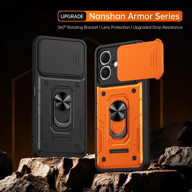 Luxury Slide Camera Lens Case Protective Cover for Infinix Smart 20 Magnetic Kickstand Phone Case