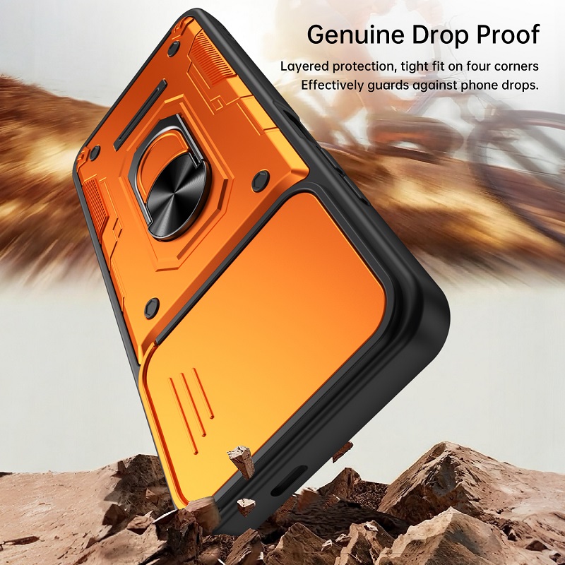 Luxury Slide Camera Lens Case Protective Cover for Infinix Smart 20 Magnetic Kickstand Phone Case
