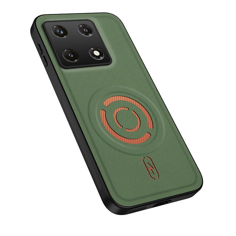 Magnetic Fabric Texture Shockproof Phone Case for Infinix Note 50 Pro 4G Support Wireless Charging Cover
