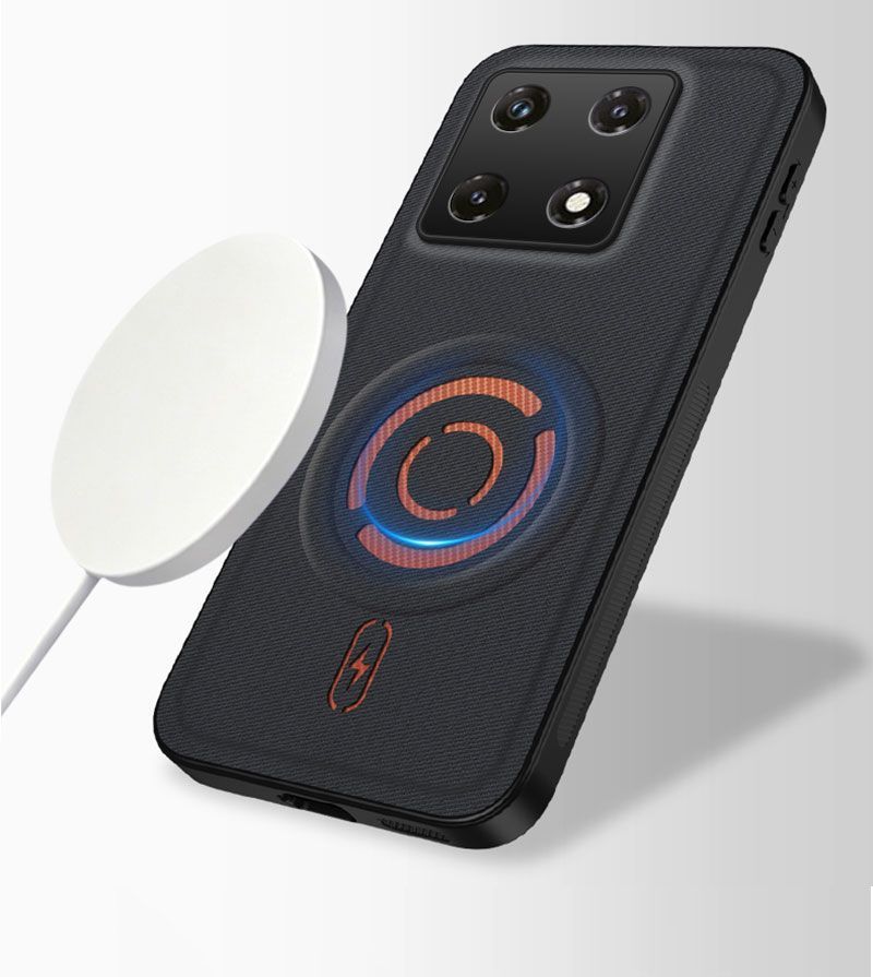 Magnetic Fabric Texture Shockproof Phone Case for Infinix Note 50 Pro 4G Support Wireless Charging Cover