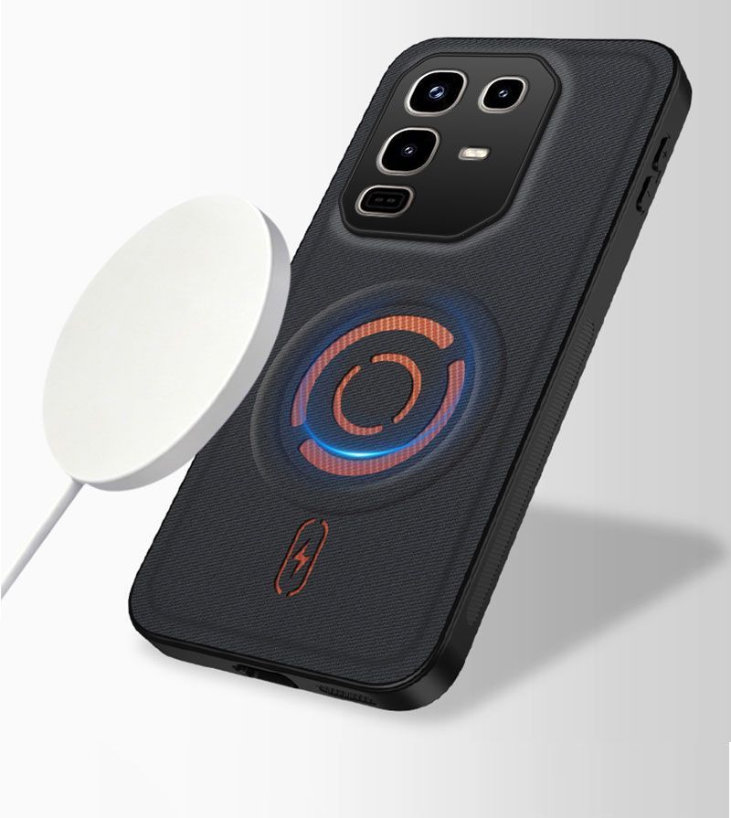 Magnetic Fabric Texture Shockproof Phone Case for Infinix Note 50 Pro 4G（ X6855） Support Wireless Charging Cover