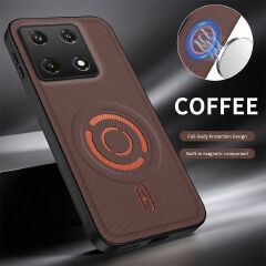 Magnetic Fabric Texture Shockproof Phone Case for Infinix Note 50 Pro 4G Support Wireless Charging Cover
