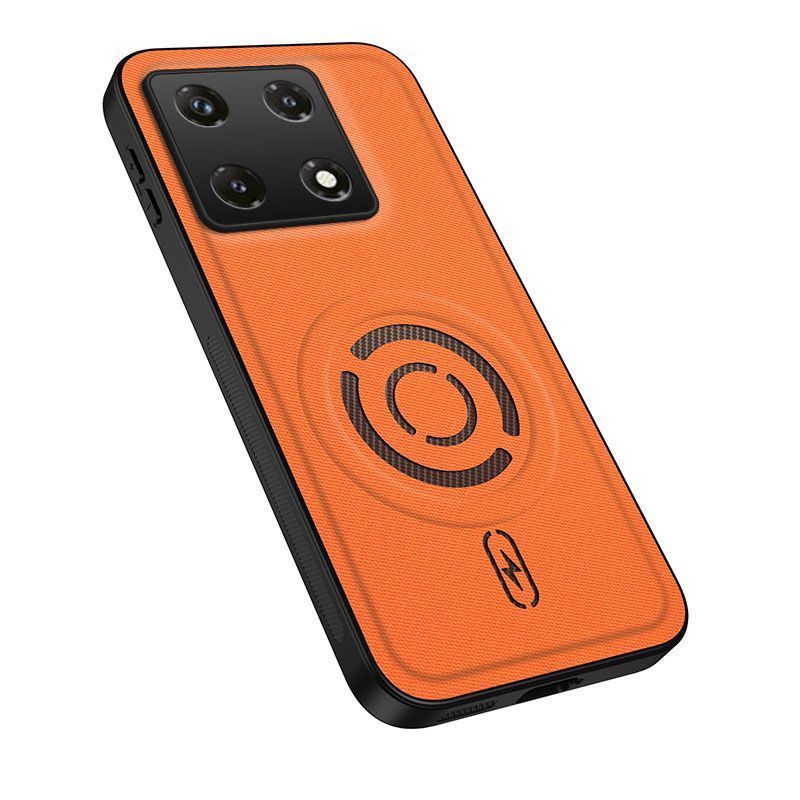 Magnetic Fabric Texture Shockproof Phone Case for Infinix Note 50 Pro 4G Support Wireless Charging Cover