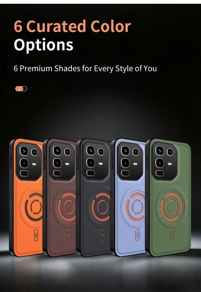 Magnetic Fabric Texture Shockproof Phone Case for Infinix Note 50 Pro 4G（ X6855） Support Wireless Charging Cover