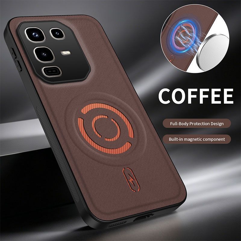 Magnetic Fabric Texture Shockproof Phone Case for Infinix Note 50 Pro 4G（ X6855） Support Wireless Charging Cover