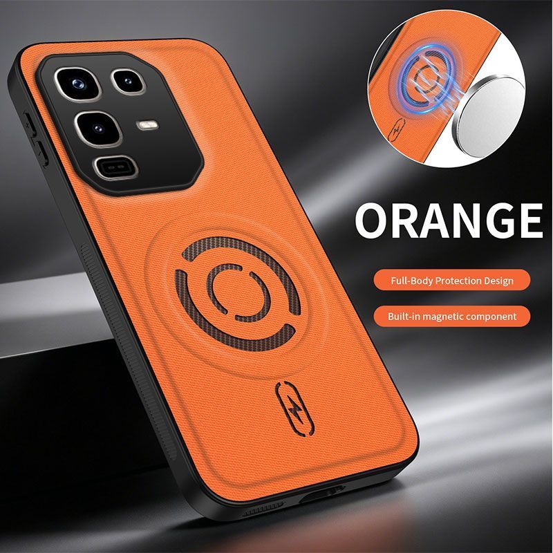 Magnetic Fabric Texture Shockproof Phone Case for Infinix Note 50 Pro 4G（ X6855） Support Wireless Charging Cover