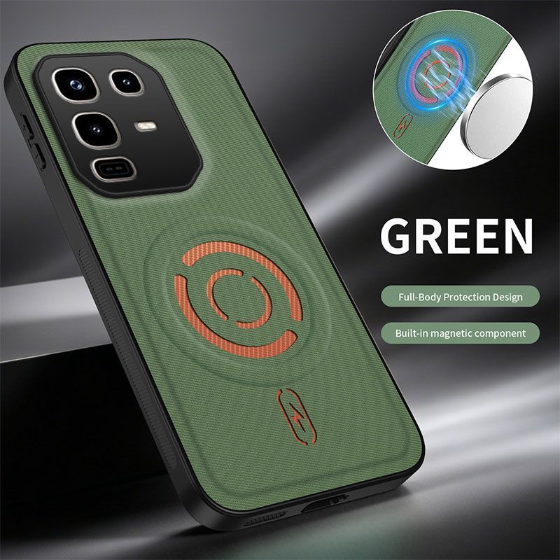 Magnetic Fabric Texture Shockproof Phone Case for Infinix Note 50 Pro 4G（ X6855） Support Wireless Charging Cover