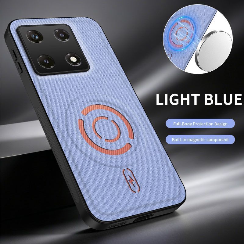 Magnetic Fabric Texture Shockproof Phone Case for Infinix Note 50 Pro 4G Support Wireless Charging Cover