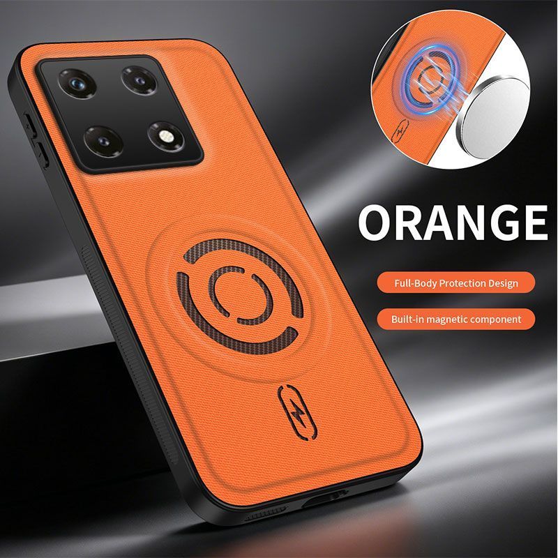 Magnetic Fabric Texture Shockproof Phone Case for Infinix Note 50 Pro 4G Support Wireless Charging Cover