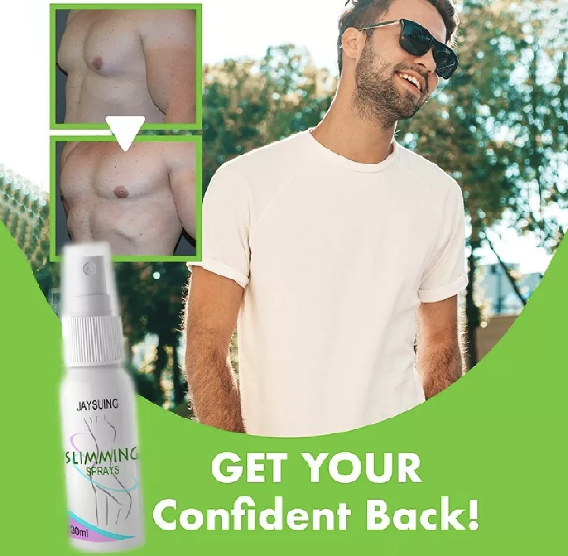 Gynecomastia Reduction Cellulite Spray Men's Muscle Accelerating Hardening Sprayer Tighten Chest Muscle Fitness Body Care