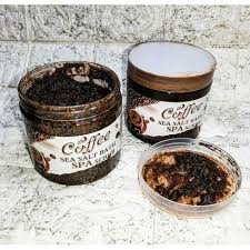 Coffee Sea Salt Bath + Gloves Pair - Brightening & Whitening SPA Scrub Exfoliating Face Body Dead Skin Dr Meinaier and Exfoliating Bath Glove Cleaning Body Cleanser Set