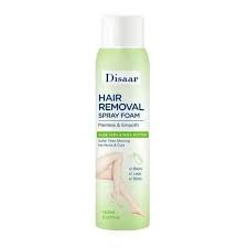 Dis Hair Removal Spray Foam Bottles, Available in Various Scents Like Lemon & Argan, Aloe Vera, and Rose.