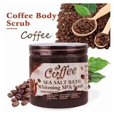 Coffee Sea Salt Bath + Gloves Pair - Brightening & Whitening SPA Scrub Exfoliating Face Body Dead Skin Dr Meinaier and Exfoliating Bath Glove Cleaning Body Cleanser Set