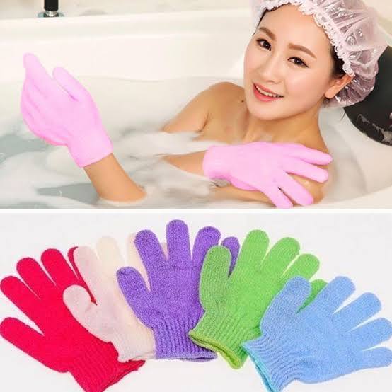 Coffee Sea Salt Bath + Gloves Pair - Brightening & Whitening SPA Scrub Exfoliating Face Body Dead Skin Dr Meinaier and Exfoliating Bath Glove Cleaning Body Cleanser Set