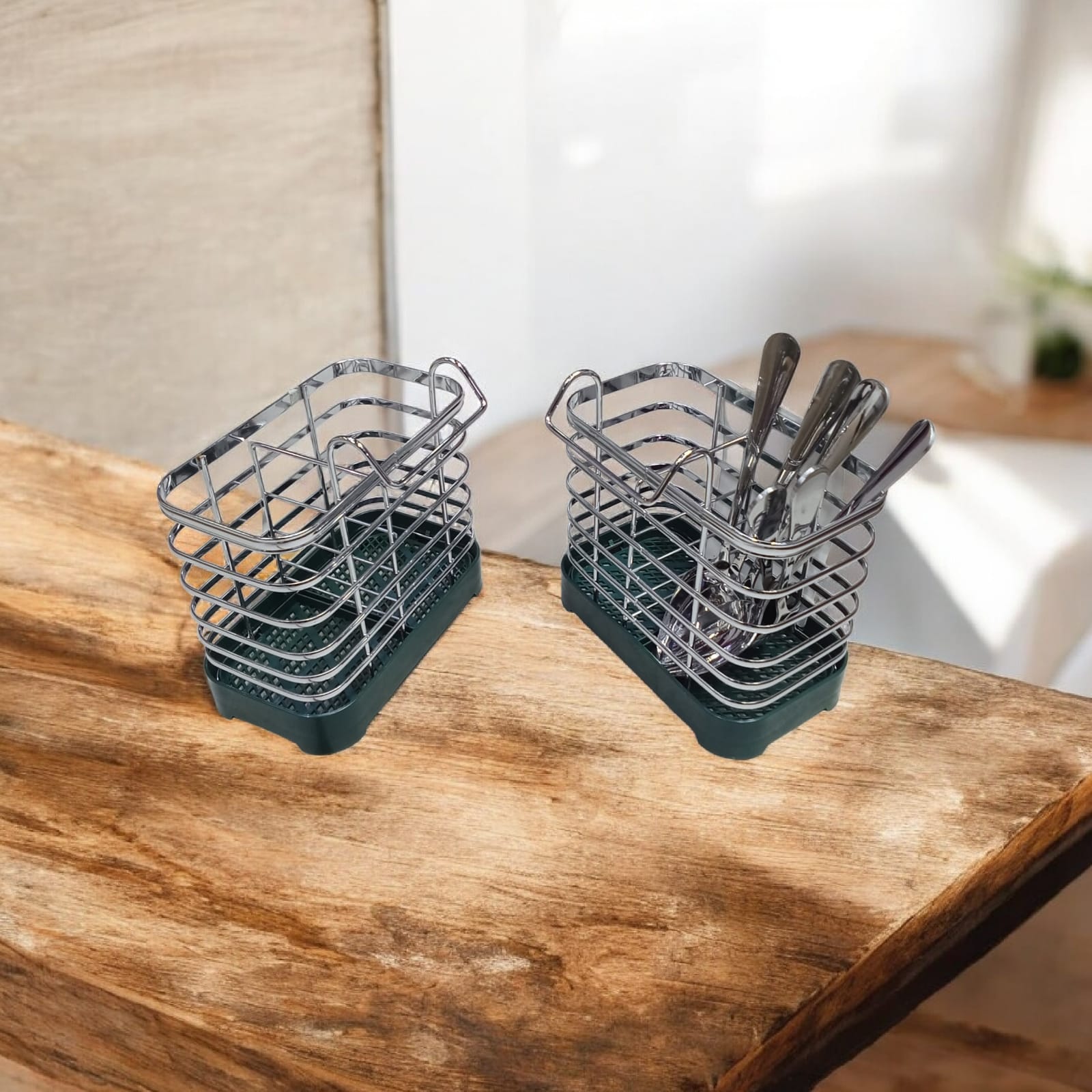 ✨ Premium Stainless Steel Cutlery Organizer | Sleek Cylinder Spoon & Fork Holder for Modern Kitchens 🍴🌟