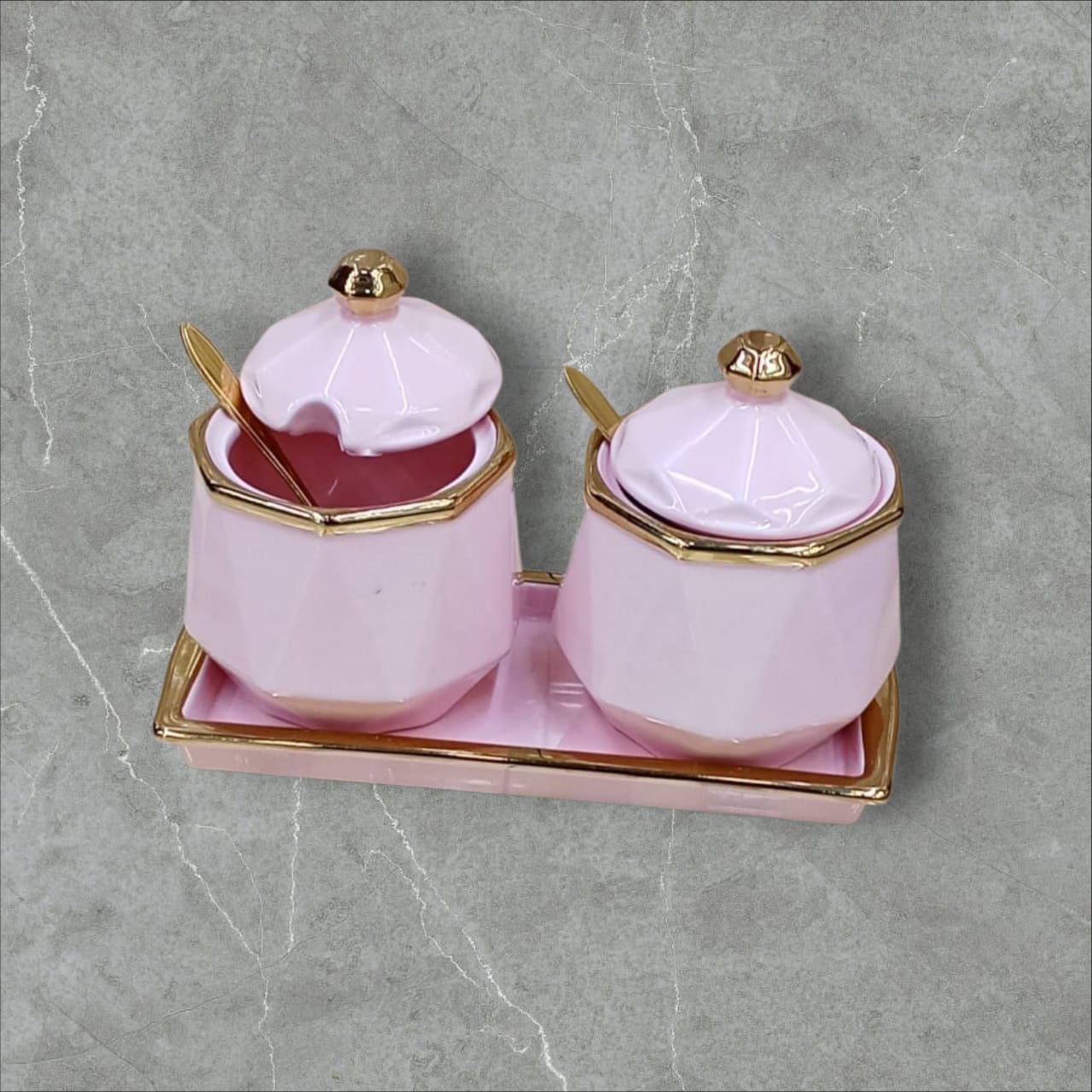 ✨ 2-Piece Elegant Ceramic Sugar Dish Set | Minimalist Sugar Bowls with Matching Lids & Spoons | Premium Porcelain Condiment Organizer ☕🍯