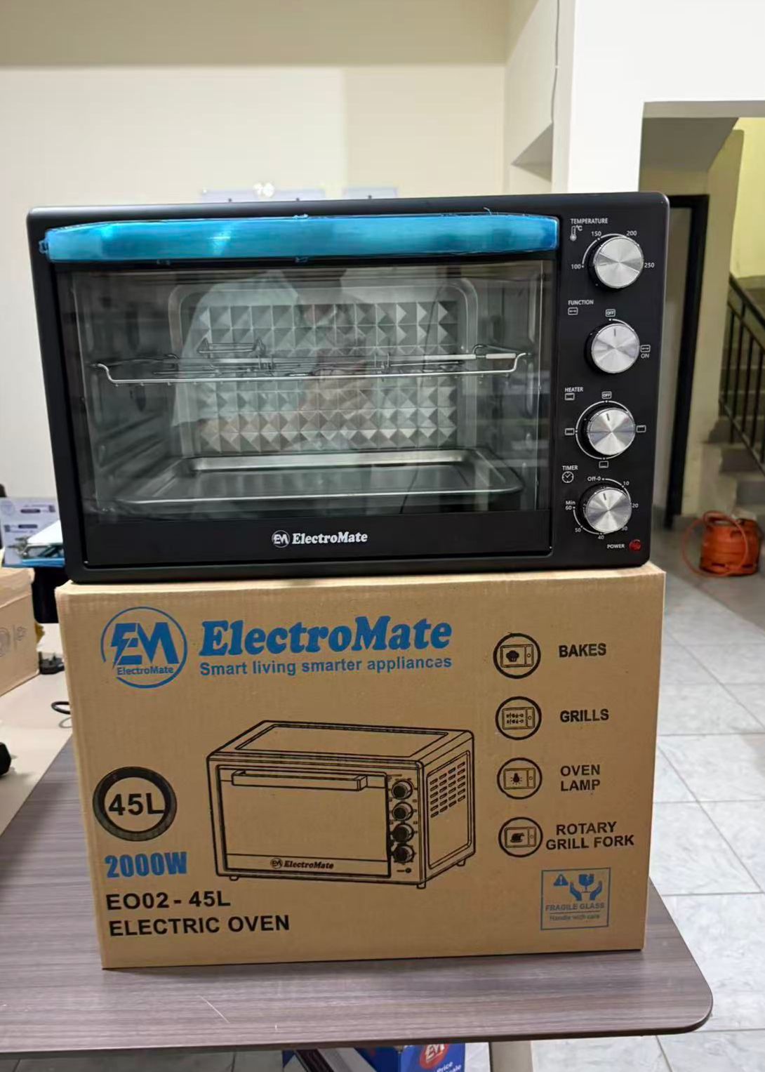 1pc ElectroMate EO01 20L 1500W Electric Oven Appliance