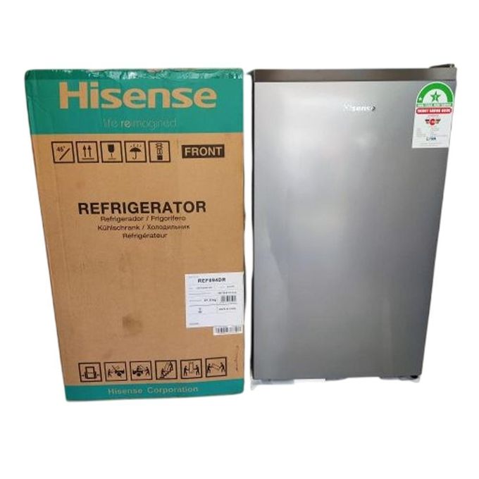 Hisense REF094DR 94L Silver Refrigerator – Single Door Compact Fridge+FREE GIFTS