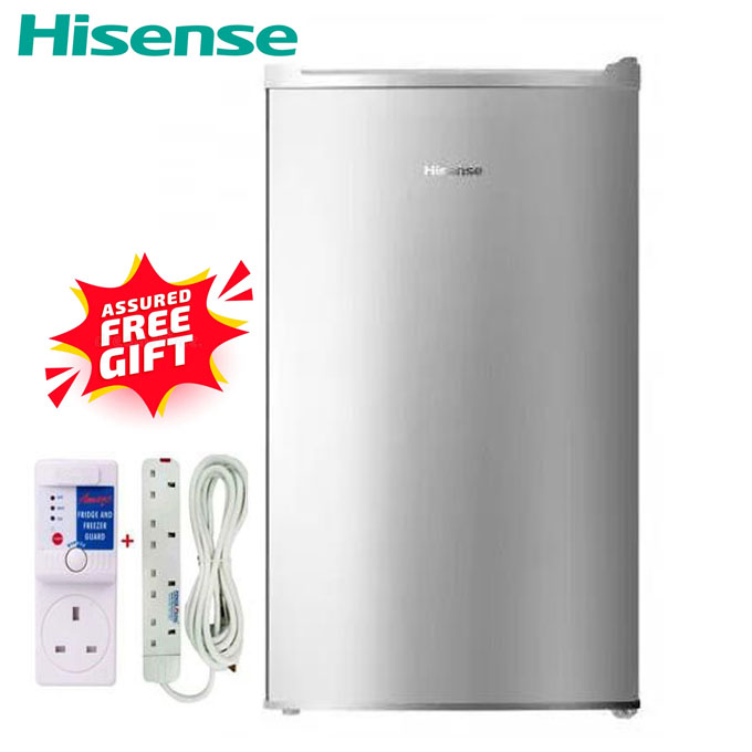 Hisense REF094DR 94L Silver Refrigerator – Single Door Compact Fridge+FREE GIFTS