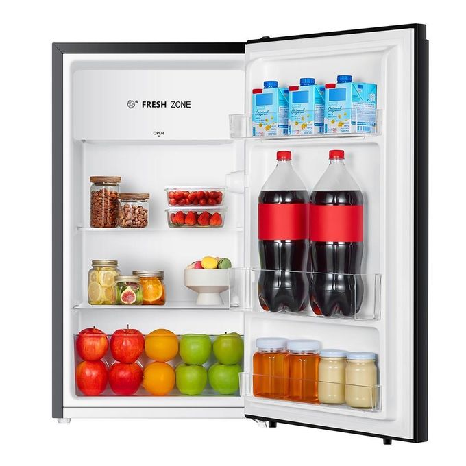 Hisense REF094DR 94L Single Door Fridge ,Silver Mini Refrigerator, Energy Saving, Low Noise, Compact Home Fridge+KETTLE