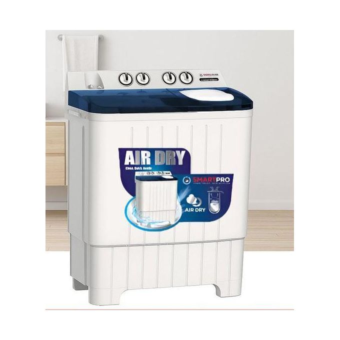 Smart Pro 8KG Semi Automatic Washing Machine,Top Load Twin Tub Washer, Powerful Wash & Spin Dry+FREE EXTENSION+1YR Warranty