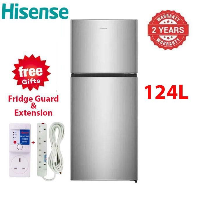 Hisense 124L Top Mount Freezer Refrigerator RD-17DR4SA – Double Door Fridge Freezer, Silver