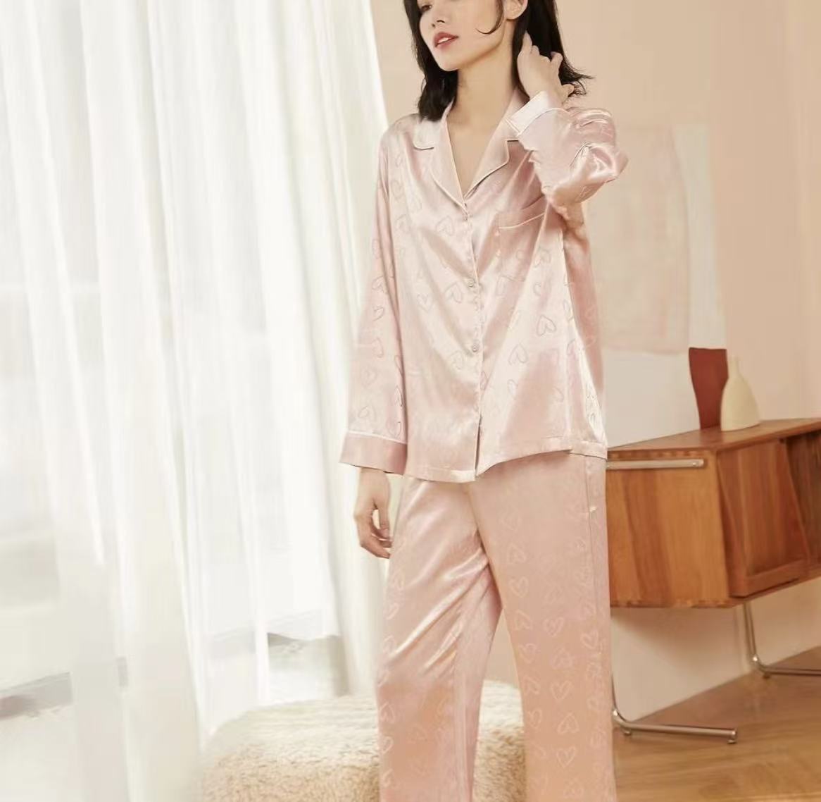 2026 Pajamas Women Loose Thin Simple Ice Suit Advanced Sense Women's Sleepwear Pajamas of Summer Home Wear